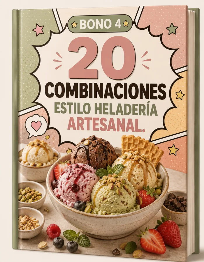Mockup del recurso digital 20 Combinaciones de Estilo Heladería Artesanal